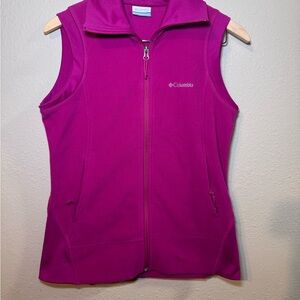Women's Ladies COLUMBIA Benton Springs Sleeveless Full Zip Fleece Vest Sz MEDIUM